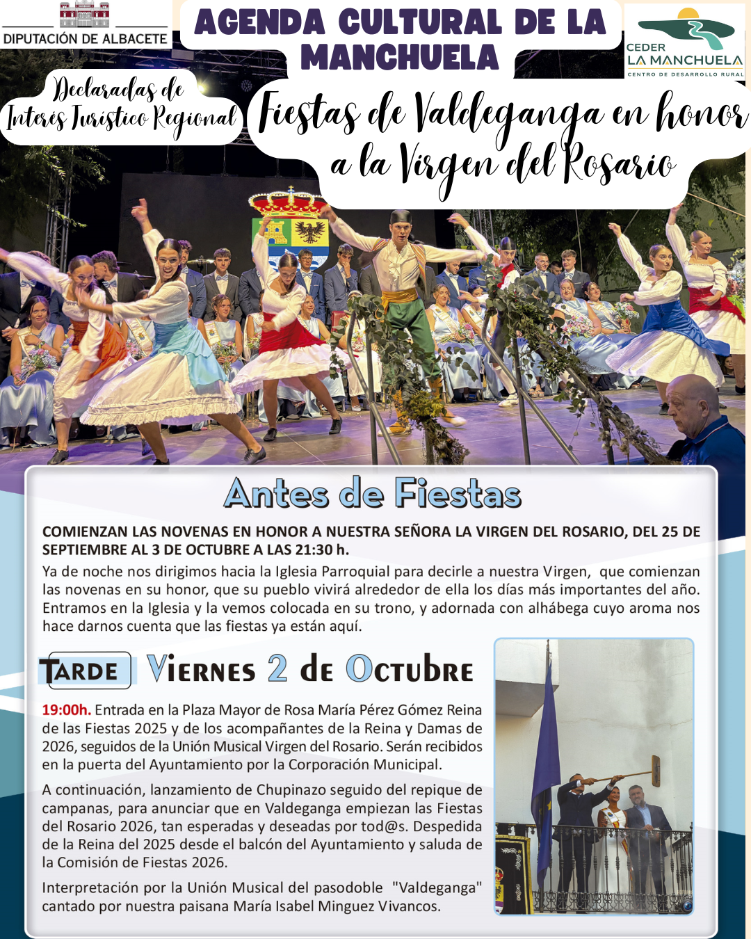 Imagen del evento: 2 Y 3 DE OCTUBRE AGENDA CULTURAL · LA MANCHUELA