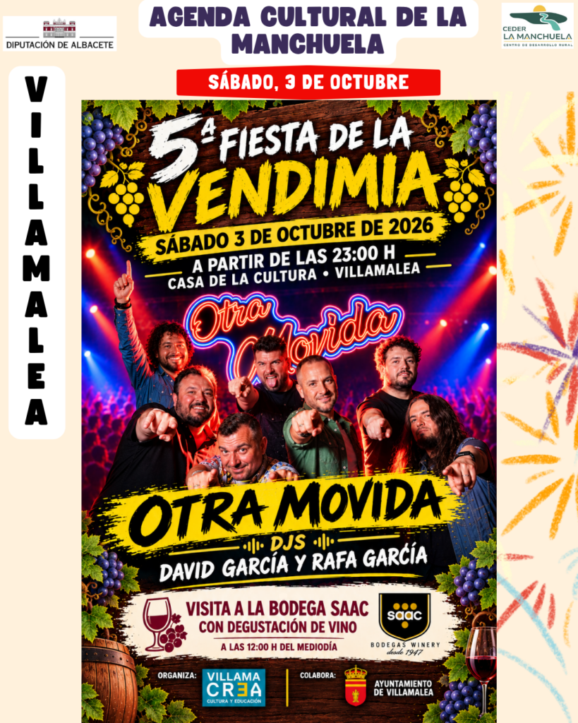 Imagen del evento: 2 Y 3 DE OCTUBRE AGENDA CULTURAL · LA MANCHUELA