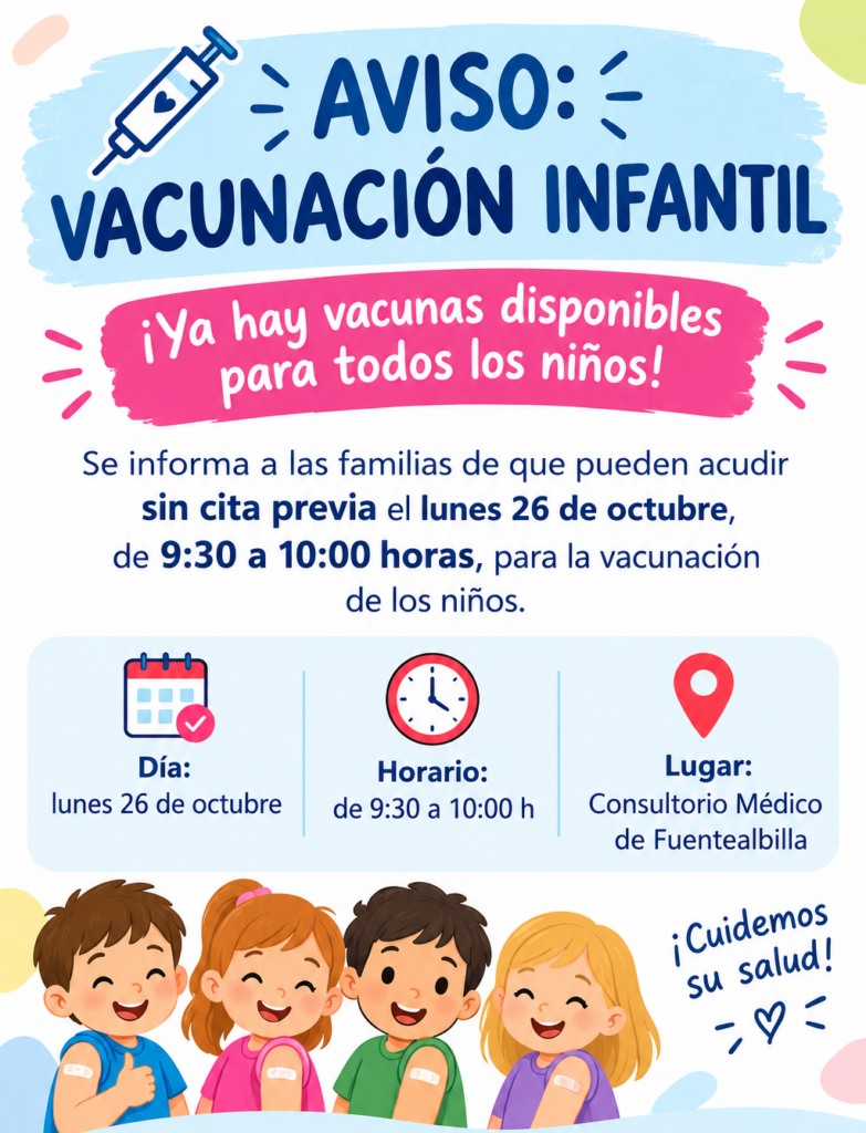 Imagen del evento: Vacunación Infantil en Fuentealbilla