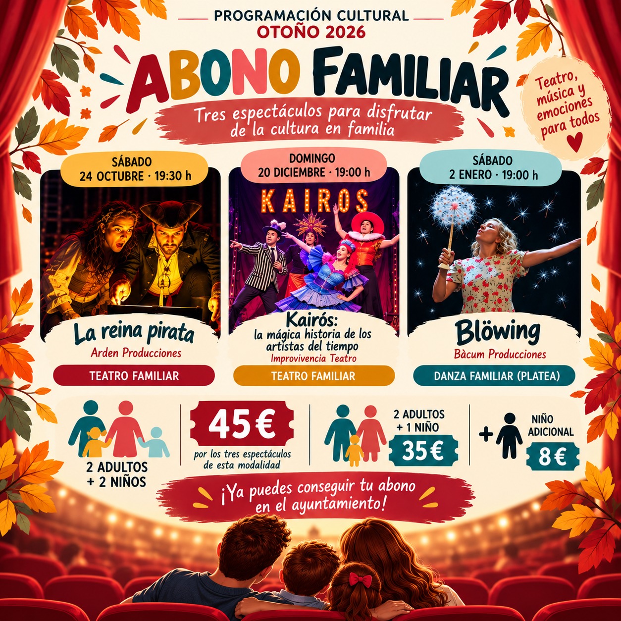 Imagen del evento: Abono Familiar – Programación Cultural Otoño 2026