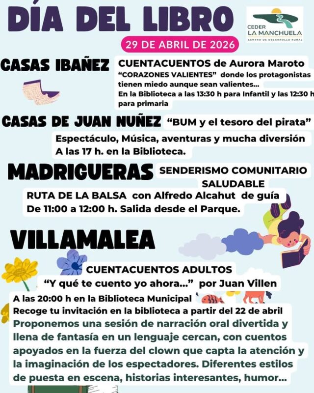 Continúan las actividades con motivo del Día del Libro en la comarca de La Manchuela