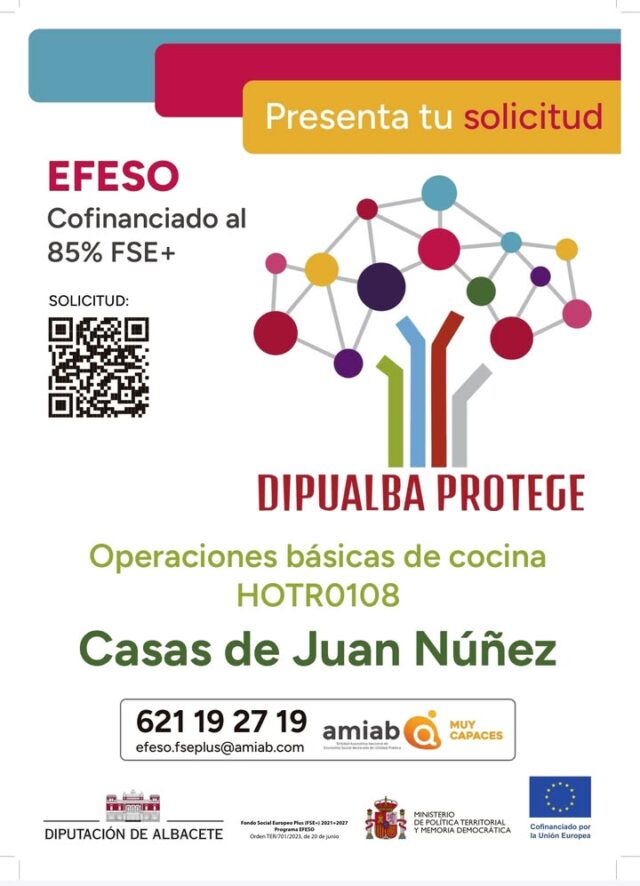 A continuación os presentamos dos nuevos cursos, uno de CURSO DE CAJA Y REPOSISCION EN SUPERMERCADOS en Madrigueras y otro de OPERACIONES BASICAS DE COCINA en Casas de Juan Núñez.

Toda la información esta en los carteles