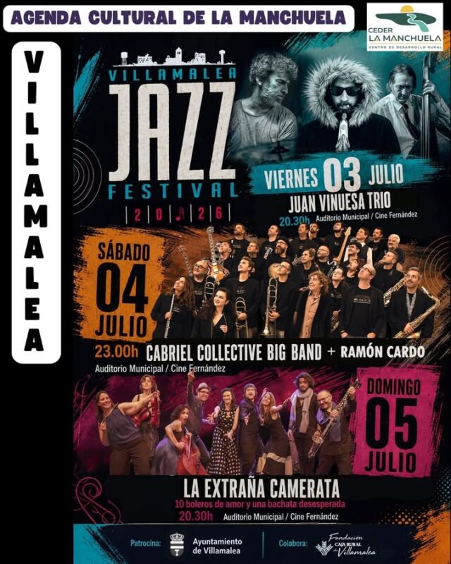 🎭🎷🥊 La Agenda Cultural de La Manchuela sigue llenando de vida nuestros pueblos.

Este fin de semana disfruta del Festival de Jazz de Villamalea, una cita imprescindible para los amantes de la buena música, y de la espectacular Velada de Muay Thai en Casas de Juan Núñez, donde el deporte y la emoción serán protagonistas.

✨ Cultura, música, deporte y ocio para todos los públicos en una comarca que no deja de sorprender.

🌿 Vive La Manchuela, disfruta de sus pueblos y comparte experiencias únicas.

#CEDERLaManchuela #AgendaCultural #LaManchuela #Jazz #MuayThai #Cultura #Deporte #ViveLaManchuela 🎶🥊🌄