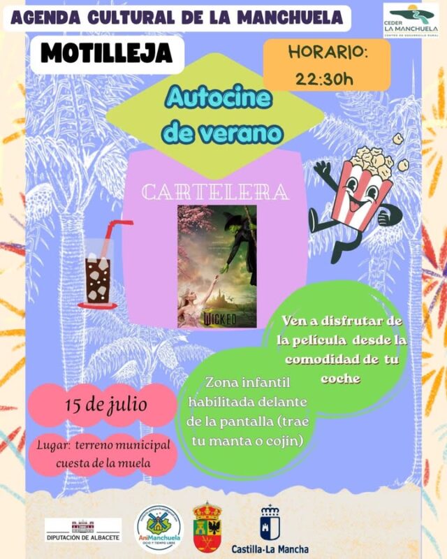 🎭☀️ AGENDA CULTURAL · LA MANCHUELA 🌿🎶

🌞 ¡Comienza el verano cultural en La Manchuela!

Nuestros 25 municipios llenan plazas, calles y rincones de música, teatro, cine de verano, festivales, fiestas populares, deporte, gastronomía, mercados, actividades infantiles y experiencias para todos los públicos.

🎉 Abrimos la programación con las vísperas de las Fiestas de Motilleja, que arrancan con un gran autocine de verano y un curso de fotografía, dos propuestas para comenzar un verano repleto de cultura, convivencia y diversión.

✨ Un verano para disfrutar de la cultura, las tradiciones, el patrimonio, la naturaleza y, sobre todo, de la hospitalidad de nuestros pueblos.

📍 Ven a descubrir La Manchuela, vive sus fiestas y comparte momentos inolvidables en una comarca llena de vida durante todo el verano.

#CEDERLaManchuela #AgendaCultural #LaManchuela #VeranoCultural #ViveLaManchuela #Turismo #Cultura #Tradiciones #Fiestas #VeranoEnLaManchuela ☀️🎬📸🎉🌄