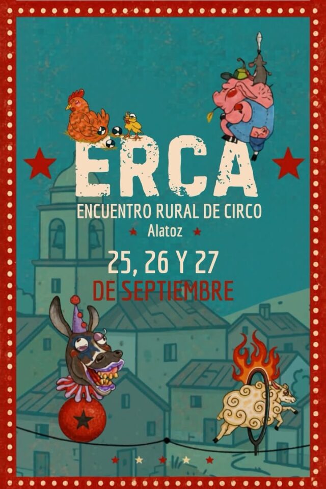 🎪✨  III ENCUENTRO RURAL DE CIRCO · ALATOZ 🎪✨ 

¡La magia del circo vuelve a Alatoz! 🎪❤️

Los días 25, 26 y 27 de septiembre se celebra la tercera edición del Encuentro Rural de Circo de Alatoz, tres jornadas para disfrutar de un programa repleto de circo, arte, diversión y actividades para todos los públicos. 🤹‍♂️🎭

Durante todo el fin de semana podremos disfrutar de:

🎪 Talleres profesionales y talleres para todos los públicos
🎭 Espectáculos de calle y pasacalles
🤡 Clown y circo en familia
🤸‍♀️ Acróbatas y telas aéreas
⭕ Hula hoop
🔥 Show de fuego
🎟️ Gran gala profesional de circo
🎨 Mercado de artesanía
🎲 Zona de juegos
🍻 Comida y bebida a precios populares
🌙 Fiesta nocturna
✨ ¡Y muchísimo, muchísimo circo!

Una cita única para disfrutar en familia, descubrir nuevas disciplinas, aprender, sorprenderse y llenar las calles de arte y cultura. ❤️🎪

📍 Alatoz · 25, 26 y 27 de septiembre

Desde la Agenda Cultural de La Manchuela y el CEDER La Manchuela os animamos a no perderos este fantástico encuentro que convierte a Alatoz, durante todo un fin de semana, en un auténtico escenario de circo. 🎪🌿

📲 Consulta toda la programación en y descubre todos los eventos de la Agenda Cultural de La Manchuela.

🎪 ¡Alatoz se llena de circo! ¡No te lo puedes perder!

#CEDERLaManchuela #AgendaCultural #LaManchuela #Alatoz #EncuentroRuralDeCirco #Circo #CircoRural #Cultura #ArtesEscénicas #Artesanía #Familias #ViveLaManchuela #LaManchuelaNoPara