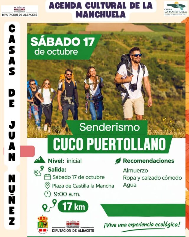 🍂🌿 AGENDA CULTURAL · LA MANCHUELA · 17 Y 18 DE OCTUBRE 🌿🎭
¡Este fin de semana, descubre y disfruta del otoño en La Manchuela! 🍁❤️
No hace falta irse lejos para vivir una buena escapada. Nuestros pueblos, sus rincones con historia, los paisajes teñidos de colores otoñales y la gastronomía local nos esperan para disfrutar de unos días especiales. 🏡🍇🍂
🥾 Recorre nuestros caminos y rutas senderistas.
🏰 Descubre pueblos llenos de historia y encanto.
🍽️ Saborea la gastronomía de nuestra tierra.
🎭 Disfruta de actividades culturales, cine y teatro.
El otoño ya está aquí y La Manchuela es el lugar perfecto para desconectar, descubrir y compartir. 🌳✨
📲 Consulta toda la programación en la web de la manchuela/eventos y encuentra tu próximo plan.
❤️ Disfruta, vive la cultura, vive nuestras tradiciones y vive La Manchuela.
#CEDERLaManchuela #AgendaCultural #LaManchuela #OtoñoEnLaManchuela #TurismoRural #Naturaleza #Senderismo #Gastronomía #Cultura #Tradiciones #ViveLaManchuela